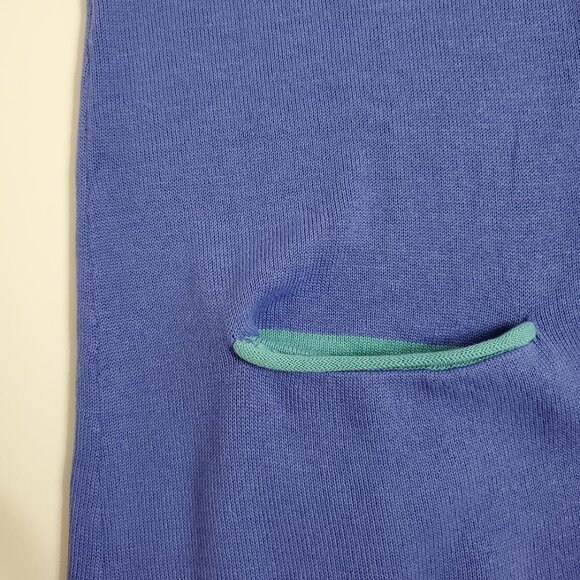 Gudrun Sjoden Womens 2 Piece Set Iris Tunic Dress Cardigan M Blue Floral Pockets - Picture 13 of 16